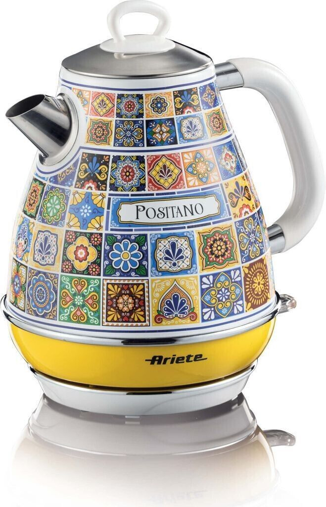 کتری برقی آریته ایتالیا مدل Ariete 2869/0P | رنگ سفید | بدنه طرح‌ دار کلاسیک | مناسب جوش آوردن سریع آب در خانه